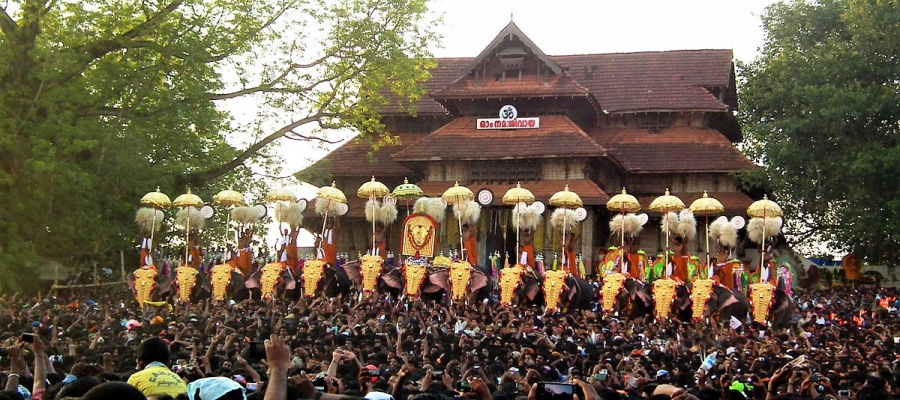 Thrissur Pooram Festival celeberation in Kerala - 2018
